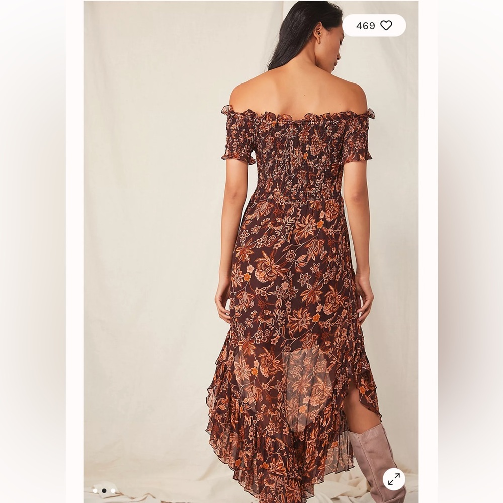 Shona Joy Angelita OFF THE SHOULDER MIDI DRESS Small - Picture 2 of 4